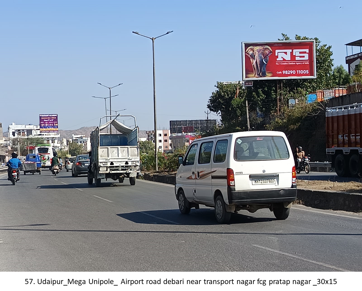 Hoarding Advertising in Airport Road Debari - Rajasthan