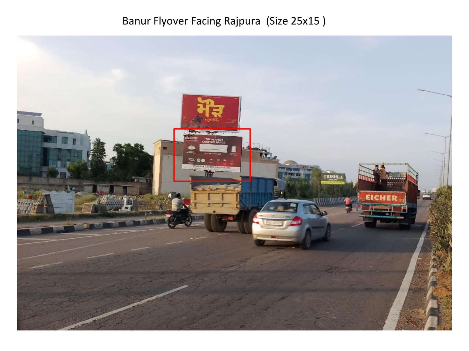 Hoarding Advertising in Banur Flyover - Punjab