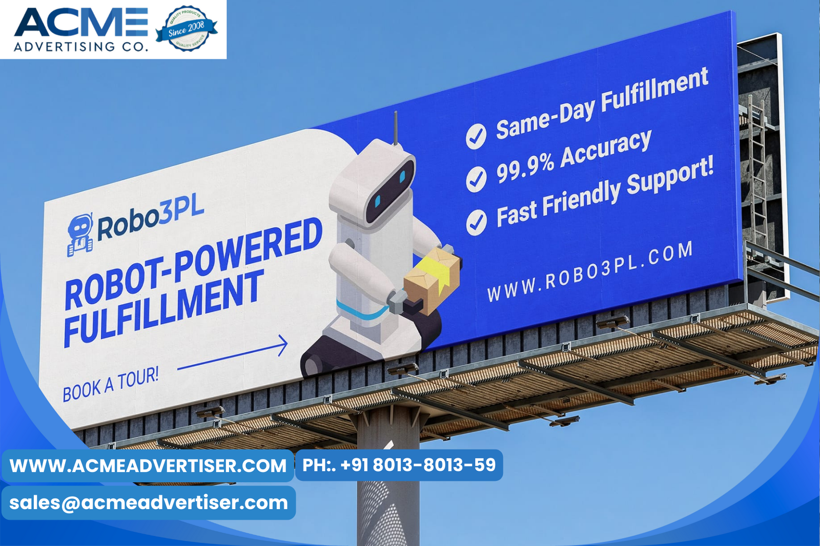 outdoor billboard advertising with Acme Advertising Co